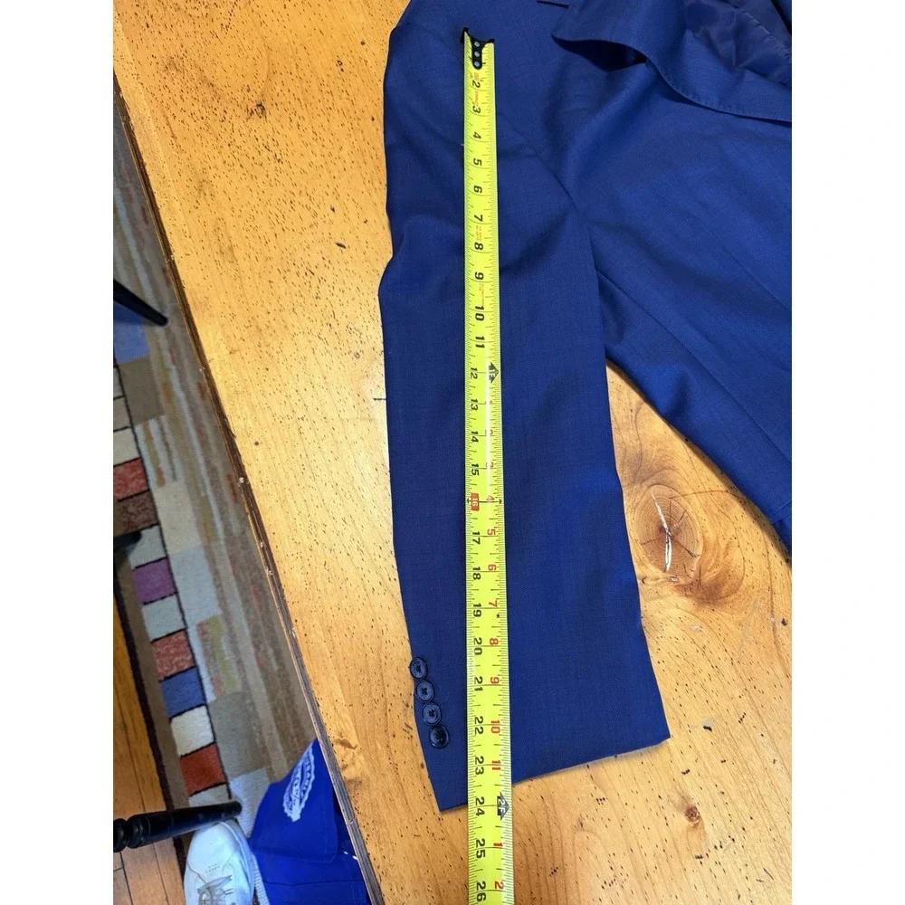 PETER MILLAR Flynn Classic Fit Solid Wool‎ Suit, Mid Blue, Size 54T